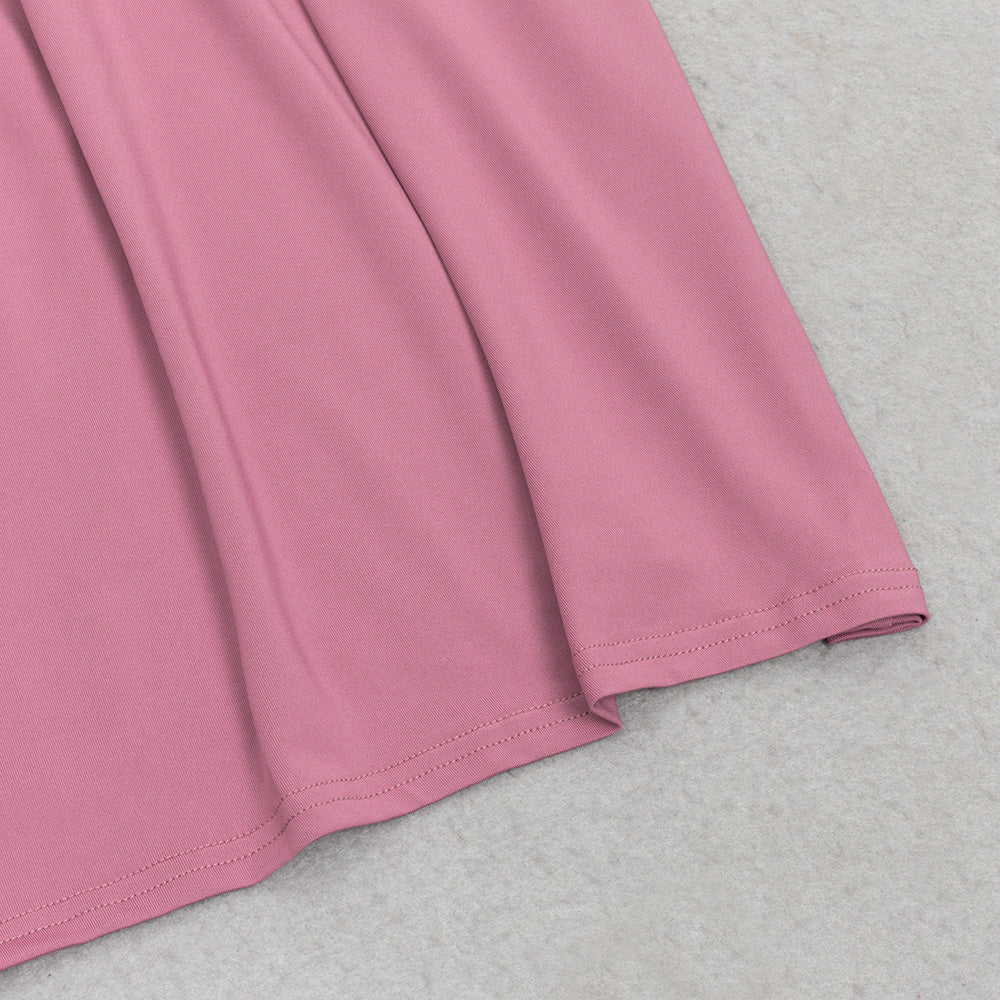 LANGÄRMELIGES, FLIEßENDES MAXIKLEID MIT RÜSCHEN 