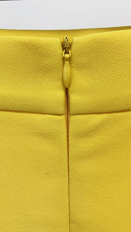 CRYSTAL-EMBELLISHED SUIT SET IN YELLOW