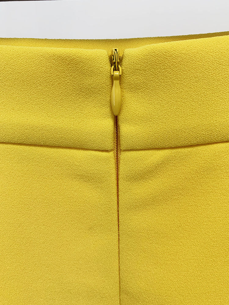 AIIZIE CRYSTAL-EMBELLISHED SUIT SET IN YELLOW - product image