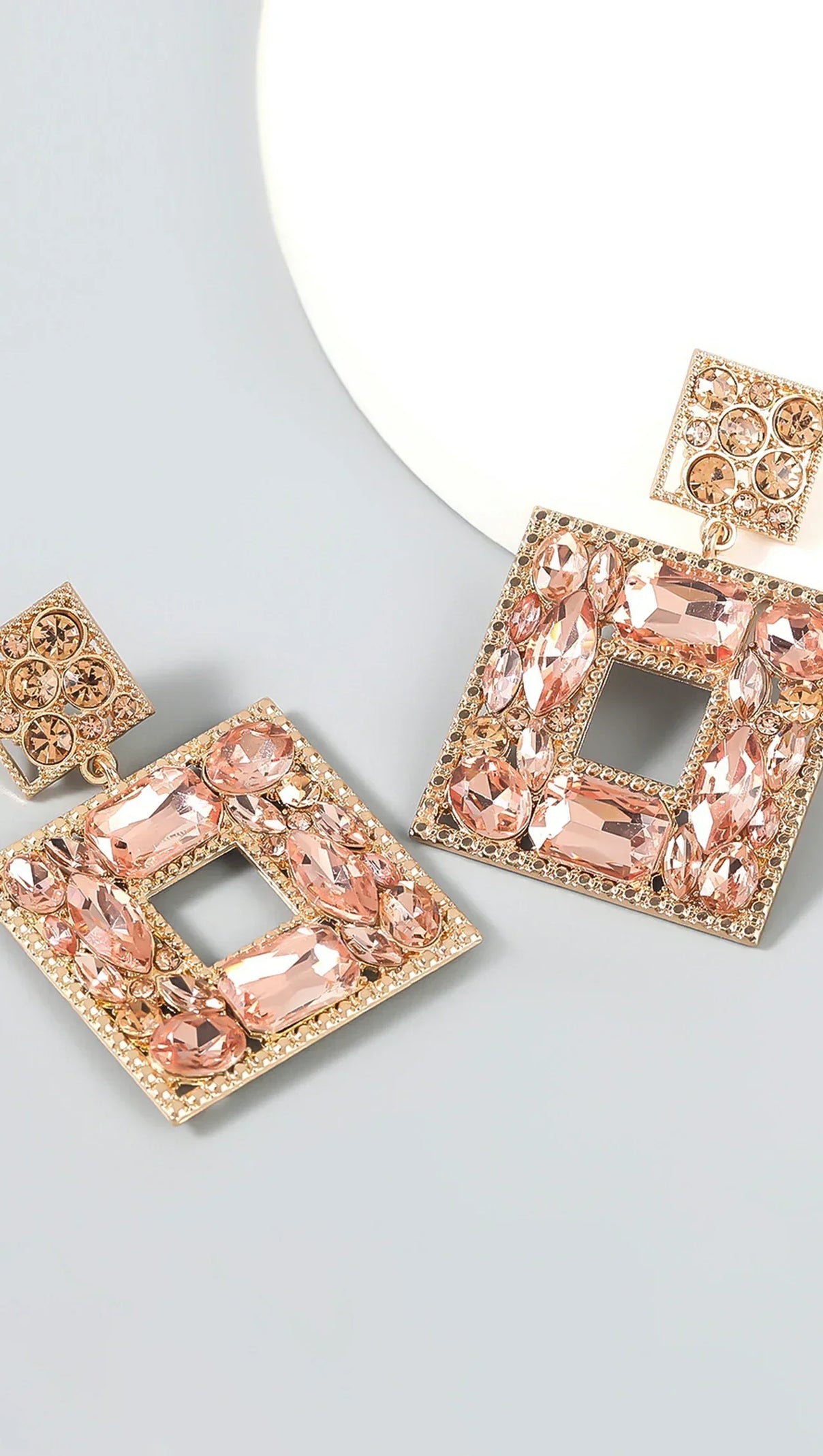 AIIZIE ANNELISE SQUARE CRYSTAL DIAMOND EARRINGS - product image