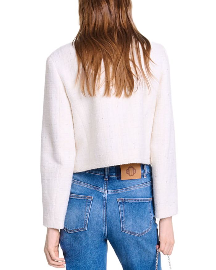 AIIZIE VOYCE BRAIDED TWEED CARDIGAN IN ECRU - product image