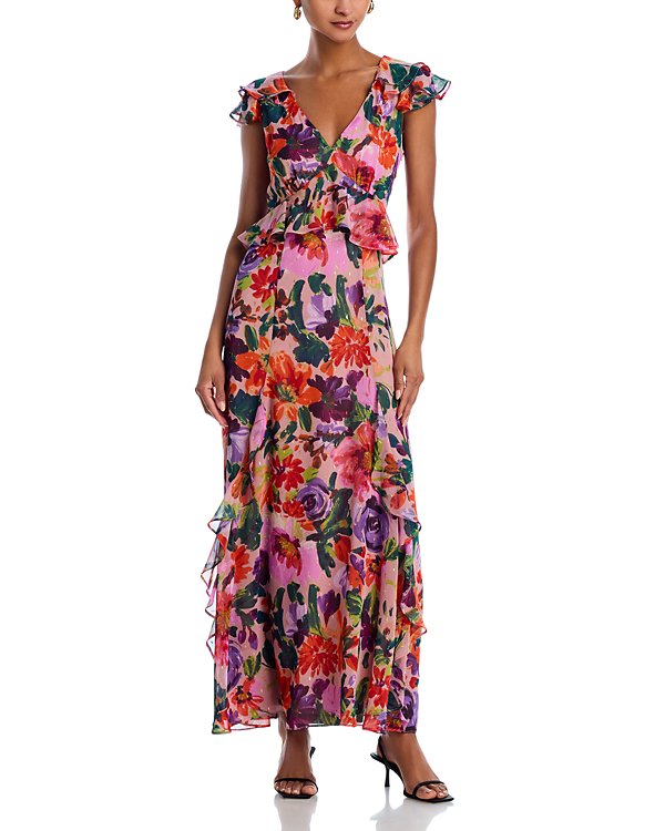 FLUTTER SLEEVE MAXI DRESS