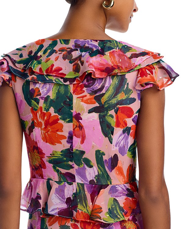 FLUTTER SLEEVE MAXI DRESS