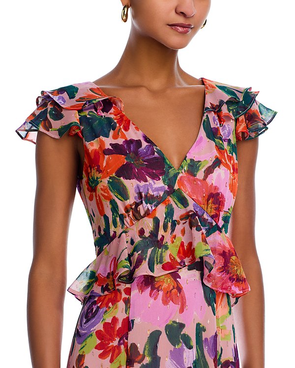 FLUTTER SLEEVE MAXI DRESS