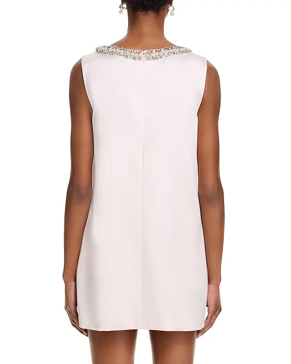 SATIN BOW MINI DRESS