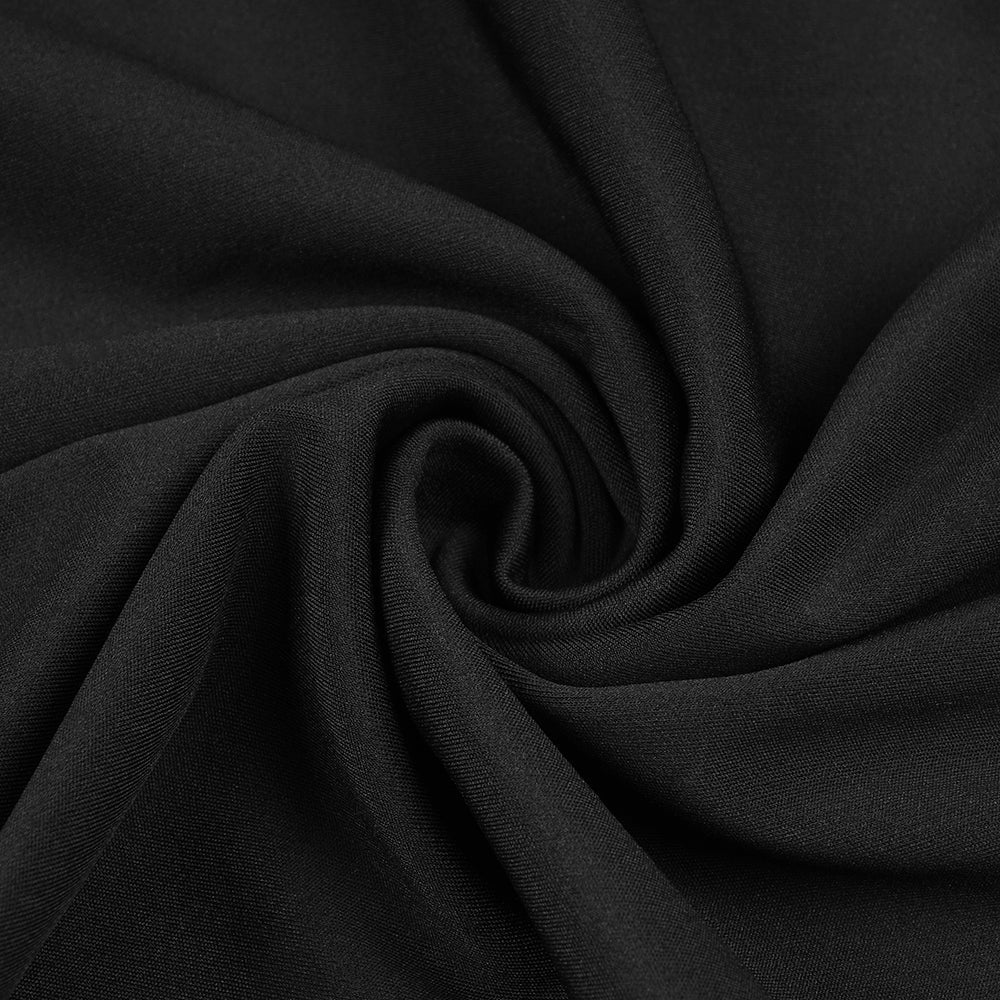 AIIZIE MERRY BLACK SHEER MESH UPPER PONTE LOWER MAXI DRESS - product image