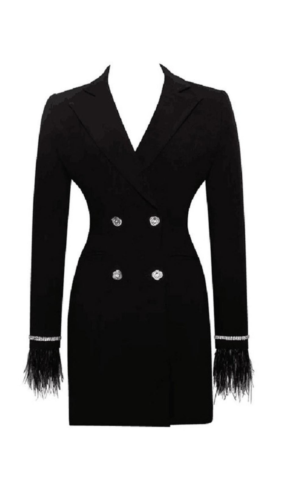 MINIABITO SCOLLO SCHIENA CON PIUME