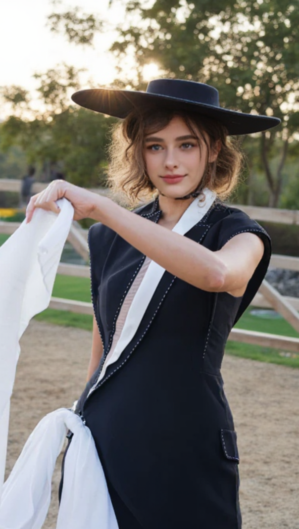 AIIZIE SHOULDER PAD BLACK MINI DRESS - product image