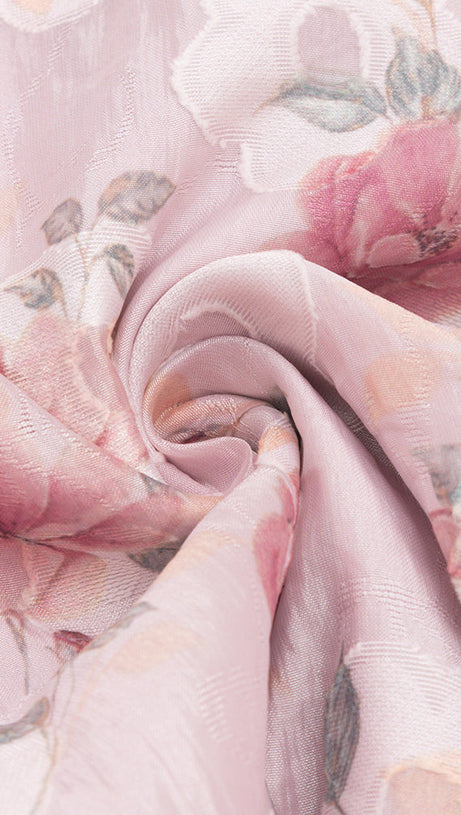 BROOK FLORAL RUCHED MINI DRESS IN PINK