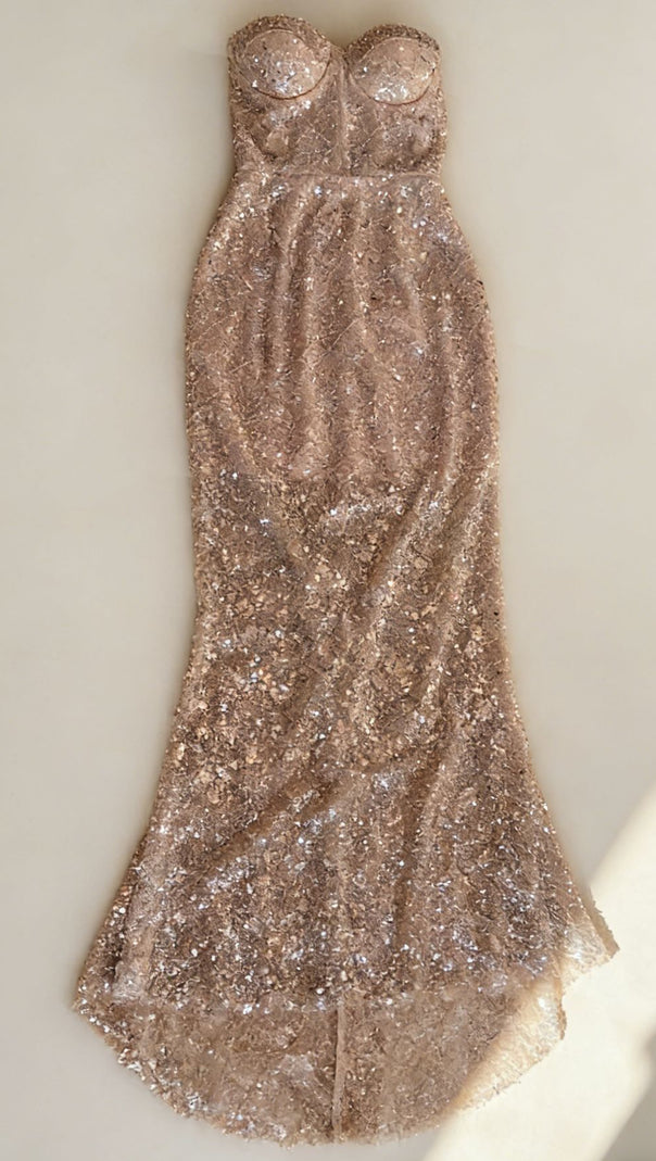 AIIZIE The Jair Strapless Sequin Gown: Dazzling Elegance & Red Carpet Glamour - product image