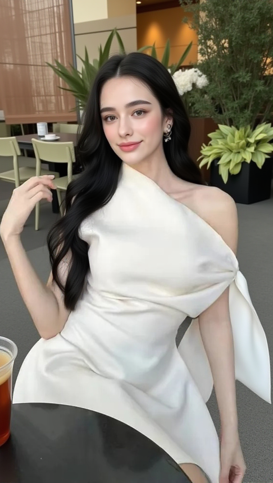 Calwa – Asymmetrisches, ausgestelltes Minikleid mit One-Shoulder-Träger