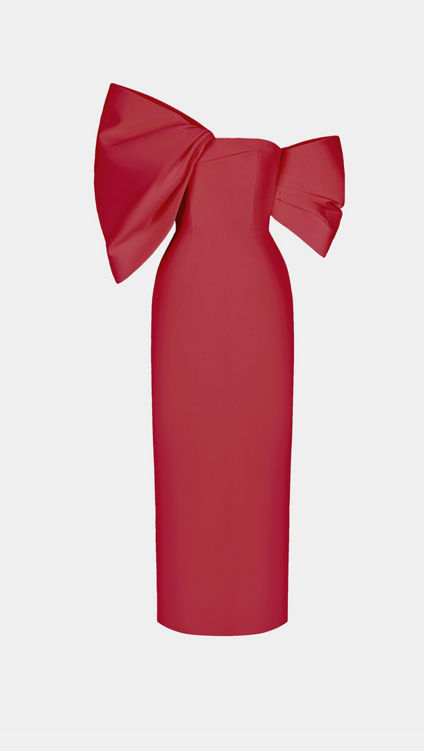 AIIZIE RED BIG BOW DRESS - product image