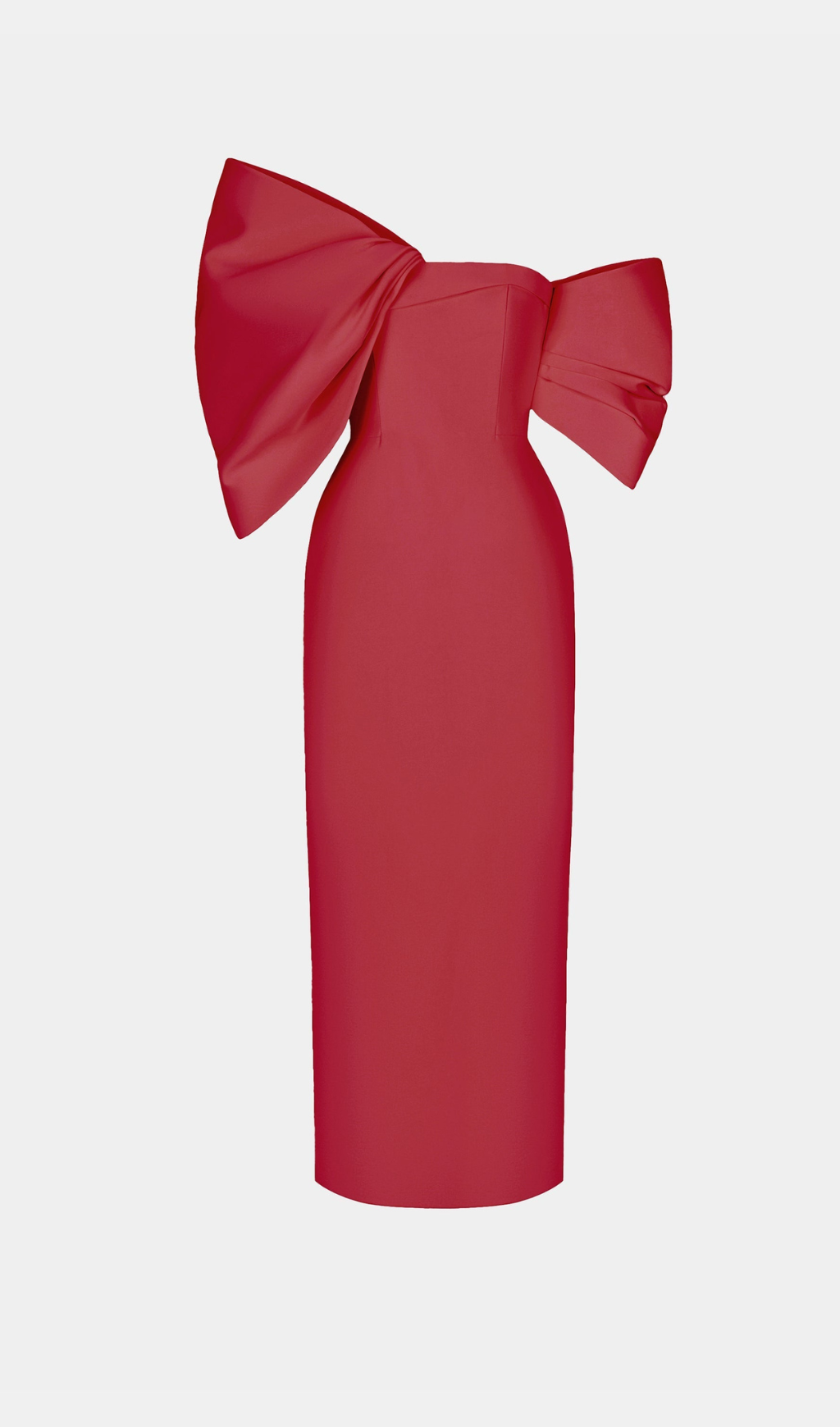 ROTES KLEID MIT GROSSER SCHLEIFE