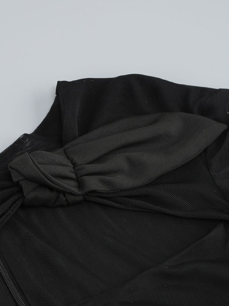 AIIZIE LONG SLEEVE CUTOUT SPLIT MAXI DRESS - product image