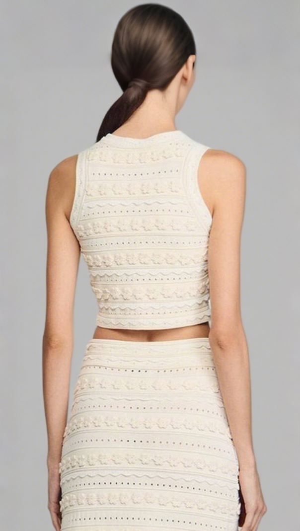 AIIZIE CROCHET TOP IN ECRU - product image