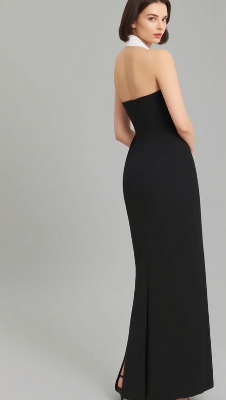 Tsanko Neckholder-Maxi-Bandagekleid