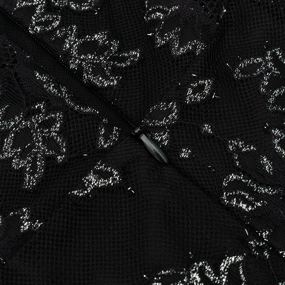 AIIZIE CLAIRE BLACK MESH PATCHWORK STRAPLESS MAXI DRESS - product image