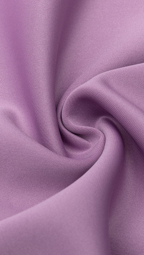 CHARLOTTE OFF-SHOULDER PEARL HALTER  MAXI DRESS IN PURPLE