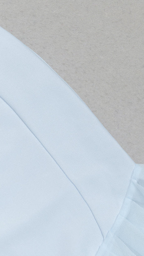 MESH MERMAID HEM BANDAGE DRESS