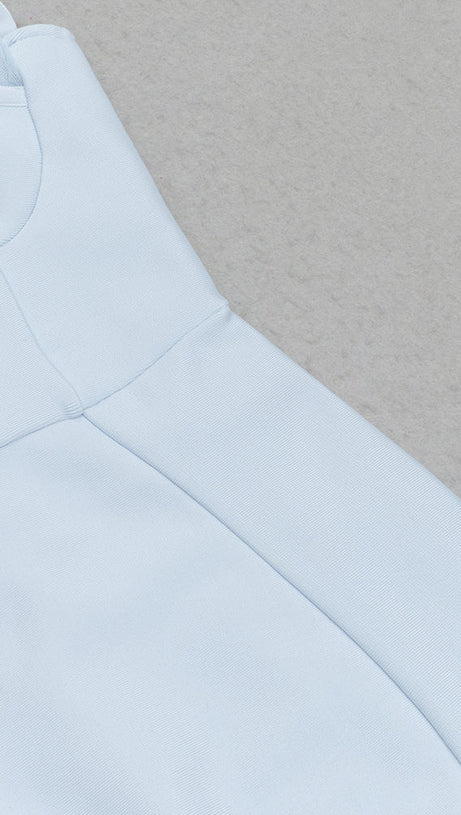 MESH MERMAID HEM BANDAGE DRESS