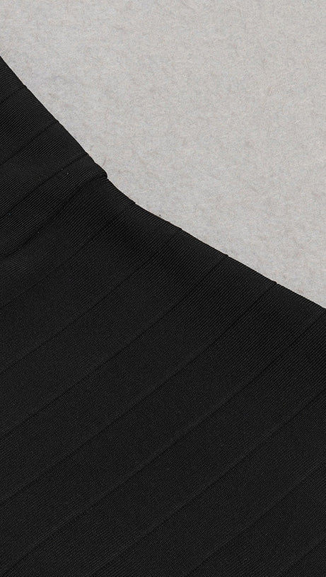 PHOEBE SEQUIN EMBELLISH BACK SPLIT BODYCON MAXI DRESS