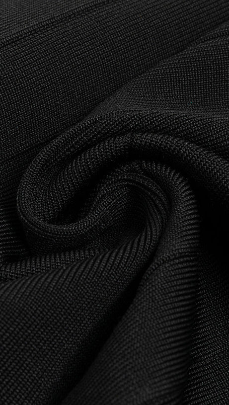 PHOEBE SEQUIN EMBELLISH BACK SPLIT BODYCON MAXI DRESS