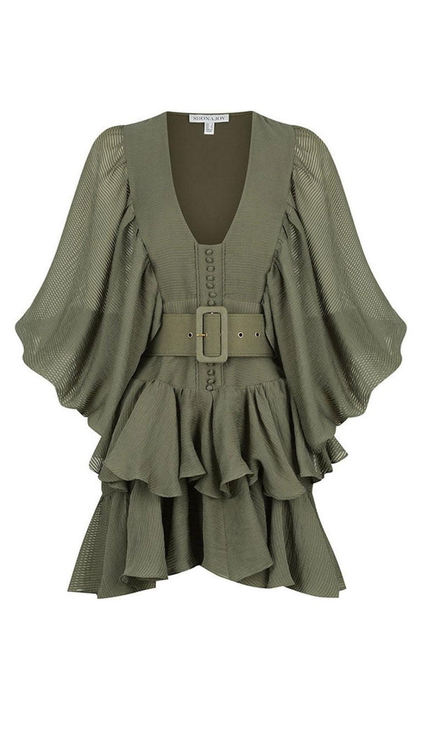 MINI ABITO DRAPPEGGIATO CON SCOLLO AVVOLTO