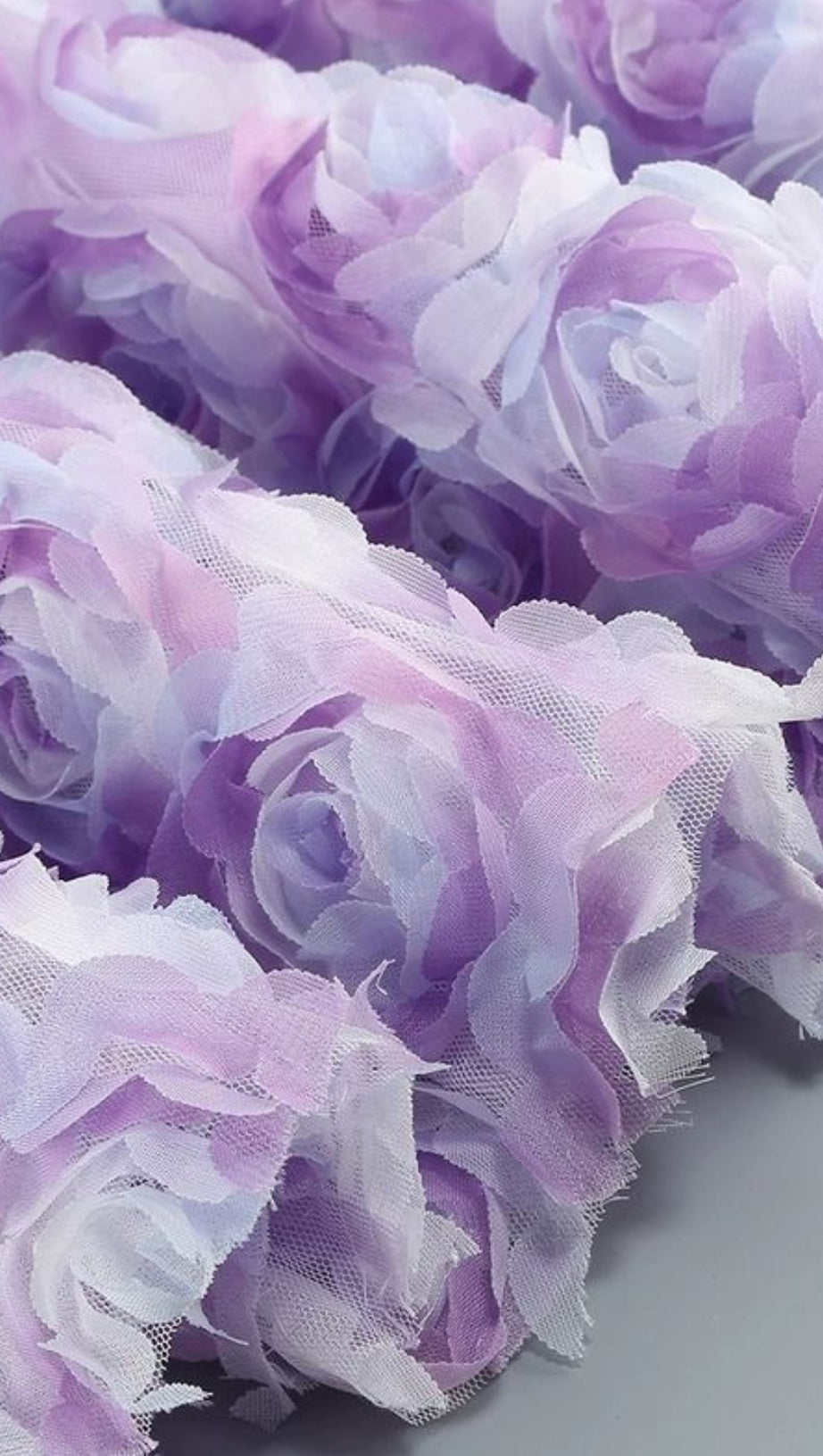 3D ROSE FLOWER STRAPLESS MIDI DRESS IN PURPLE
