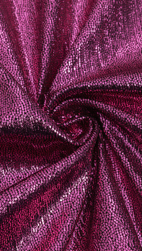 LONG SLEEVE RUCHED MAXI DRESS HOT PINK