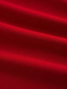 MICHELLE 3D FLOWER STRAPLESS MIDI DRESS IN RED