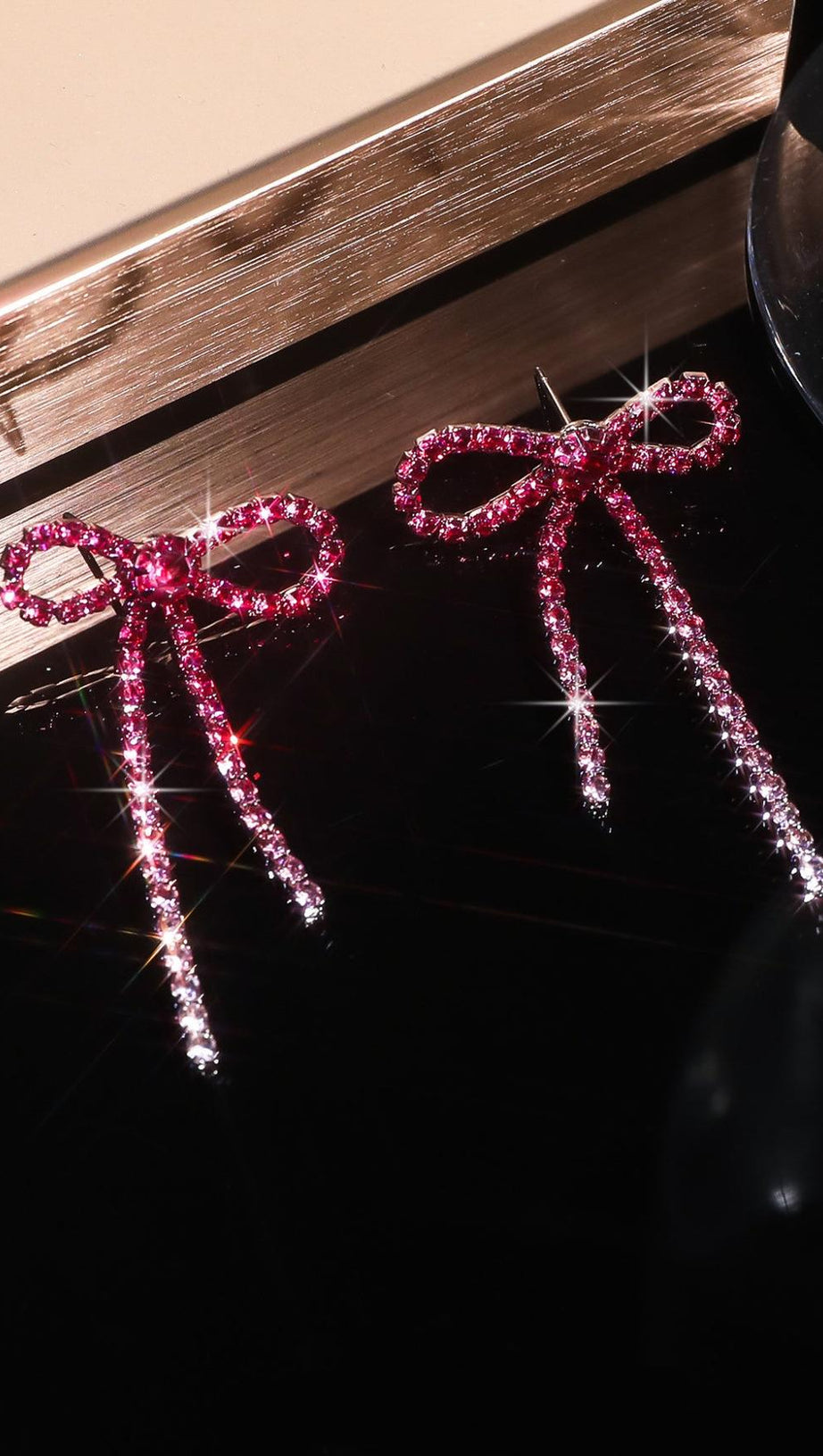 DANELLE RHINESTONE BOW EARRINGS