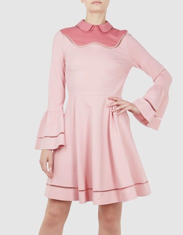 SKATER MINI DRESS IN PINK