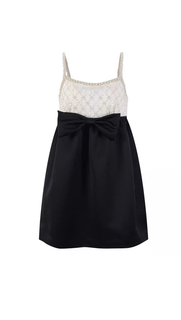 AIIZIE PARISA CRYSTAL-EMBELLISHED BOWKNOT MINI DRESS - product image