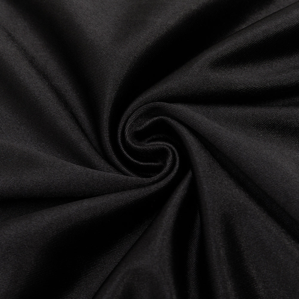 AIIZIE AGNES HALTER DRAPE HIGH SLIT MAXI DRESS IN BLACK - product image