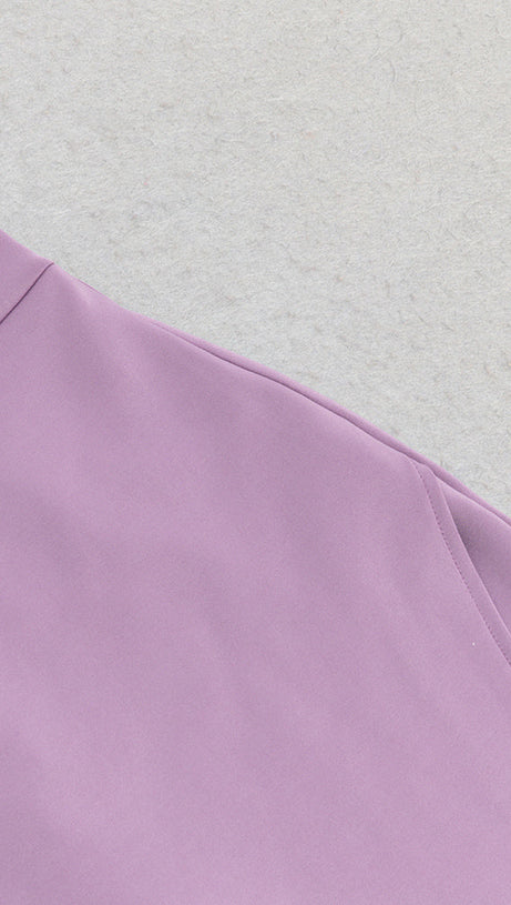 AFRA OFF SHOULDER BODYCON MAXI DRESS IN PURPLE