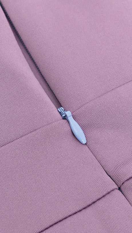 AFRA OFF SHOULDER BODYCON MAXI DRESS IN PURPLE