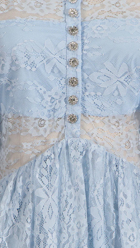 TIERED LACE MAXI DRESS