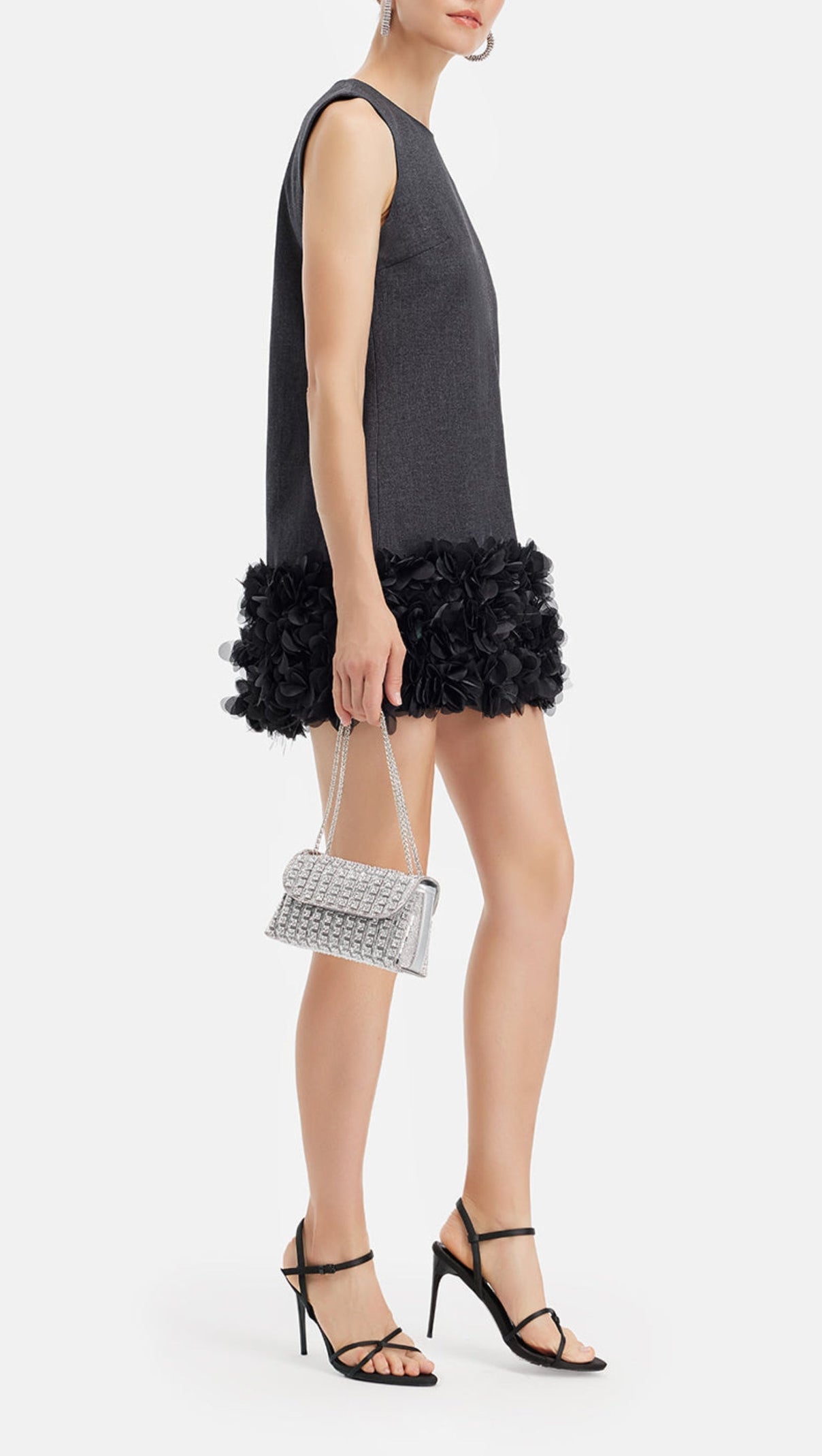 AIIZIE HANDCRAFTED BEADED PETAL SHIFT DRESS - product image
