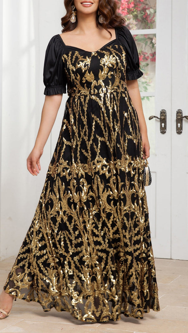 AIIZIE AZALEA SHORT SLEEVE MAXI DRESS - product image