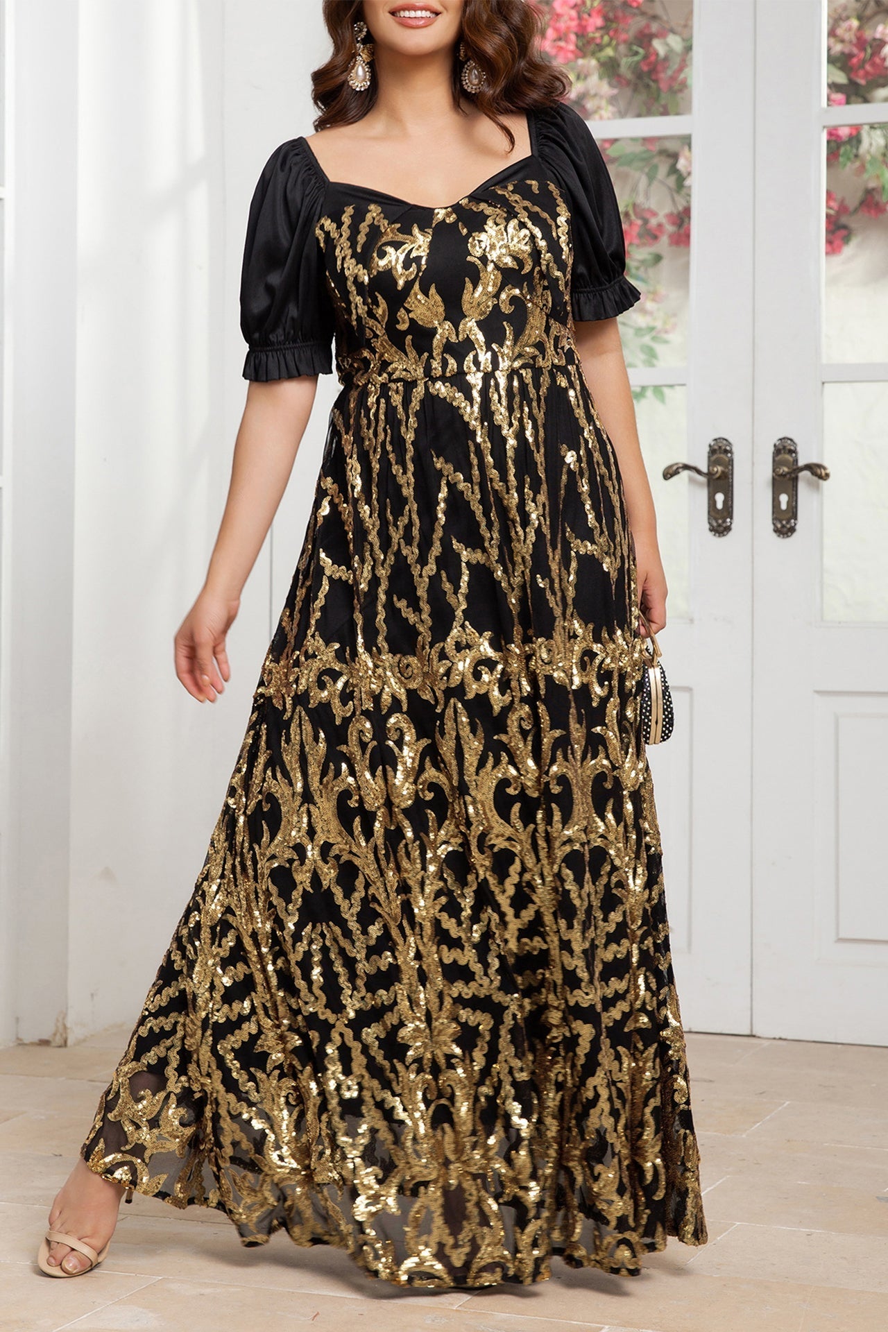 AIIZIE AZALEA SHORT SLEEVE MAXI DRESS - product image