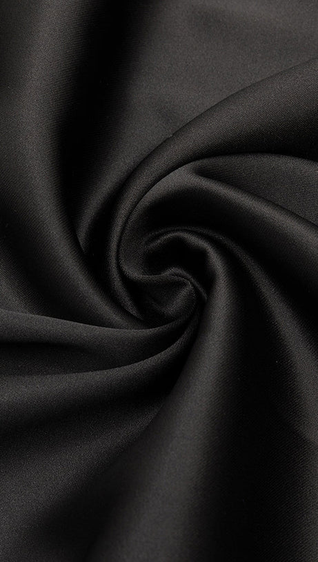 HELEN OFF-SHOULDER LACE RUCHED BODYCON BLACK MAXI DRESS