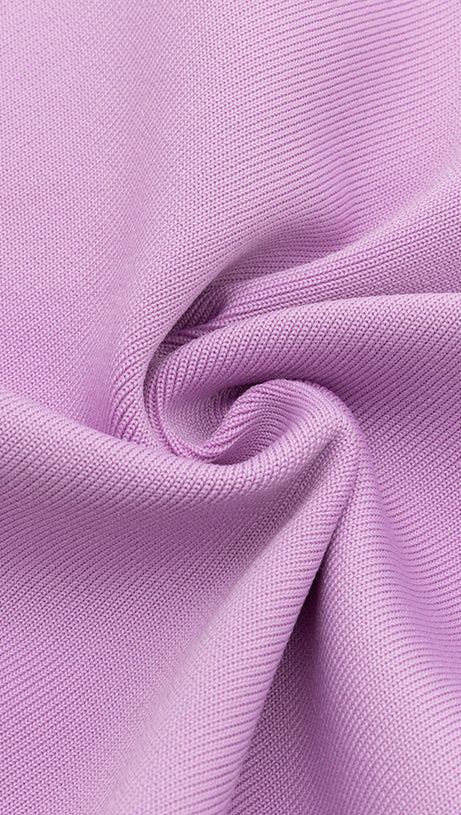 ONE-SHOULDER RUFFLE TRIM MIDI DRESS IN ICEBERRY PINK