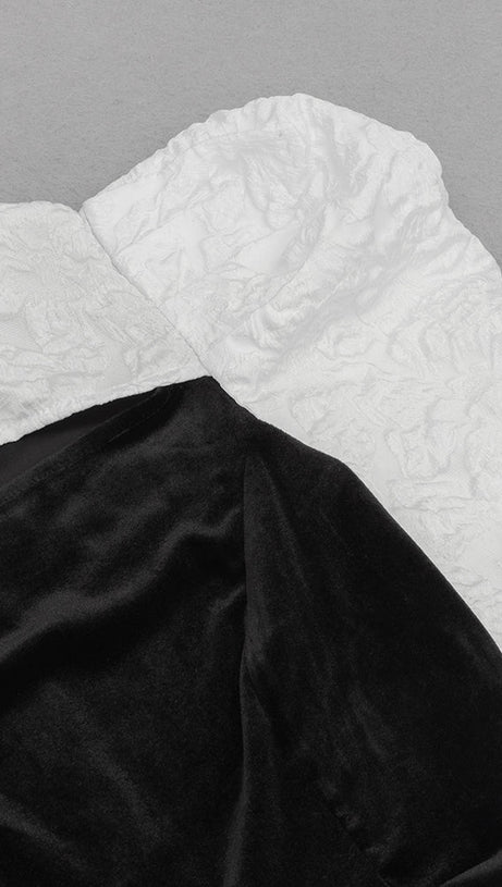 HILARY TWO-COLOR HOLLOW LIGHT TEXTILE BODYCON MAXI DRESS