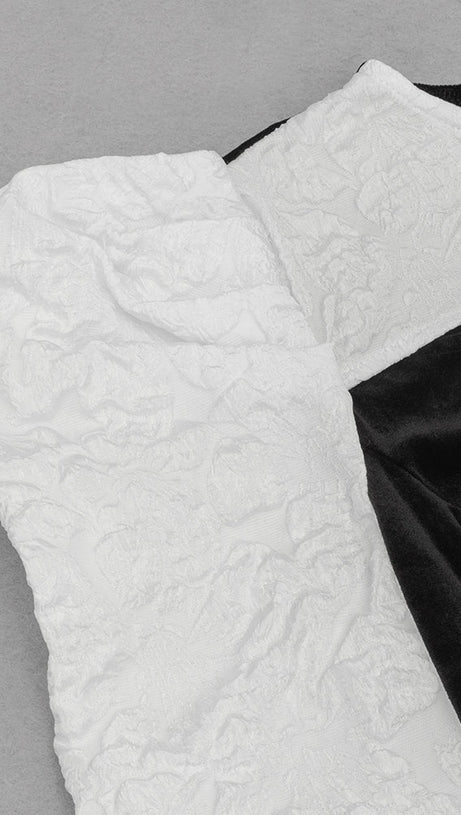 HILARY TWO-COLOR HOLLOW LIGHT TEXTILE BODYCON MAXI DRESS