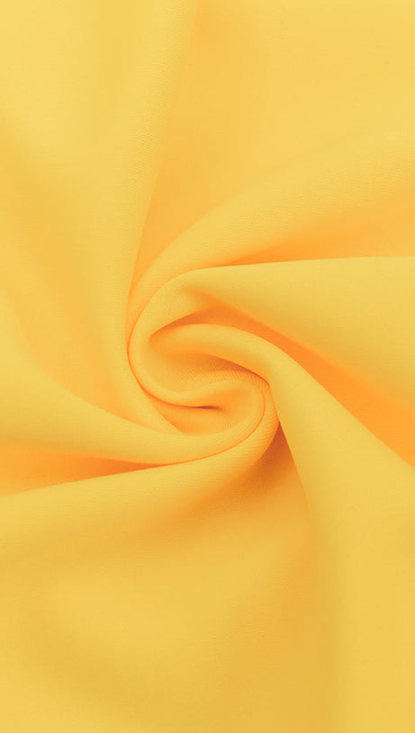 BROOK OFF-SHOULDER BODYCON MIDI DRESS IN YELLOW