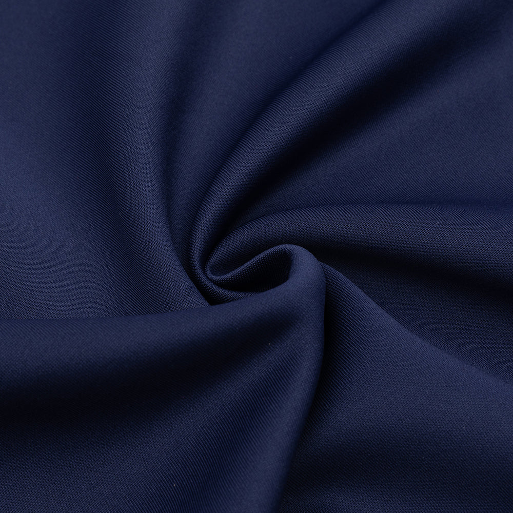AIIZIE IRENE OFF SHOULDER FEATHER RUFFLE TRIM MAXI DRESS IN DARK BLUE - product image