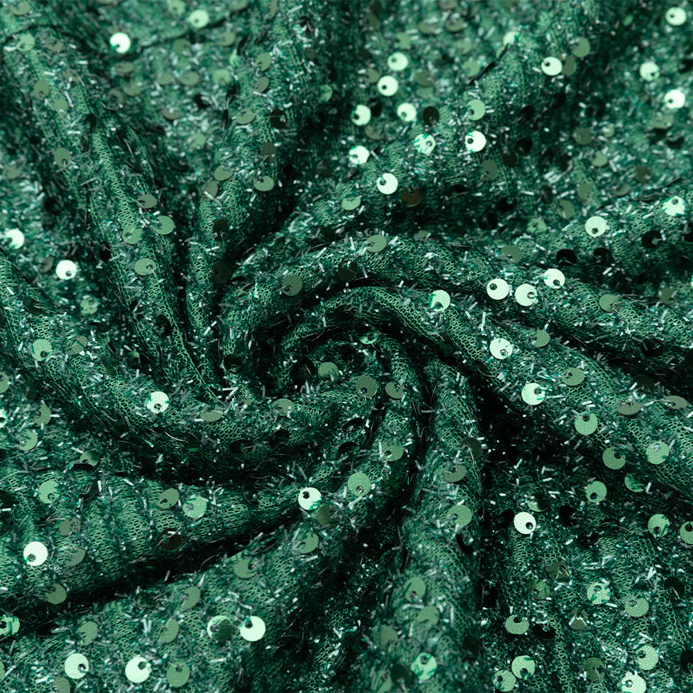 AIIZIE ASYMMETRIC SEQUIN CUT OUT MAXI DRESS IN GREEN - product image