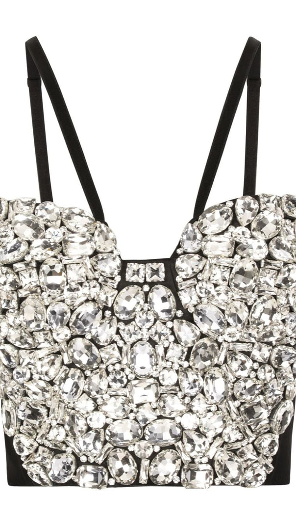 AIIZIE CRYSTAL-EMBELLISHED CROP TOP SKIRT SUIT - product image