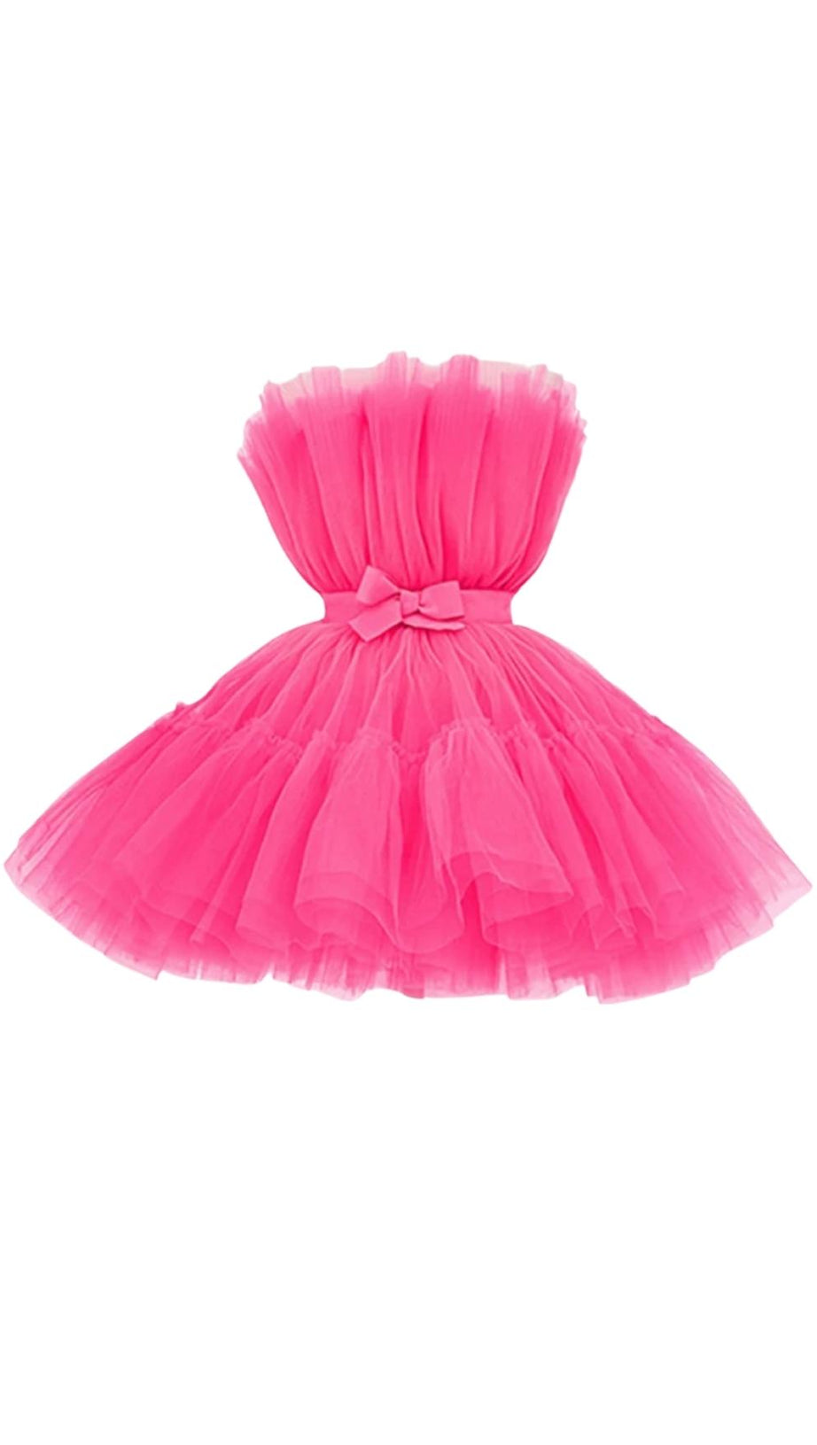 LAYERED STRAPLESS MINI DRESS