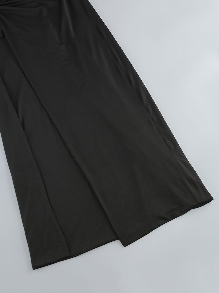 AIIZIE LONG SLEEVE CUTOUT SPLIT MAXI DRESS - product image